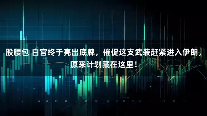 股腰包 白宫终于亮出底牌，催促这支武装赶紧进入伊朗，原来计划藏在这里！
